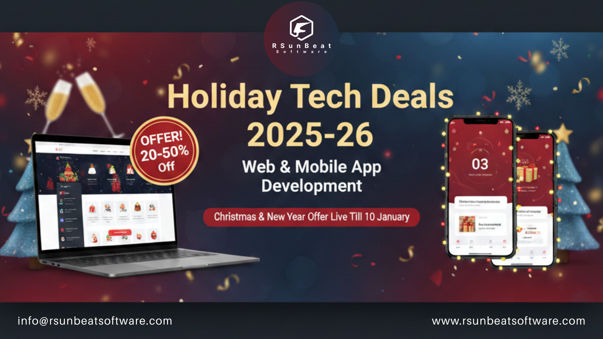 Holiday Tech Deals 2025–26: Web & App Development 20–50% Off