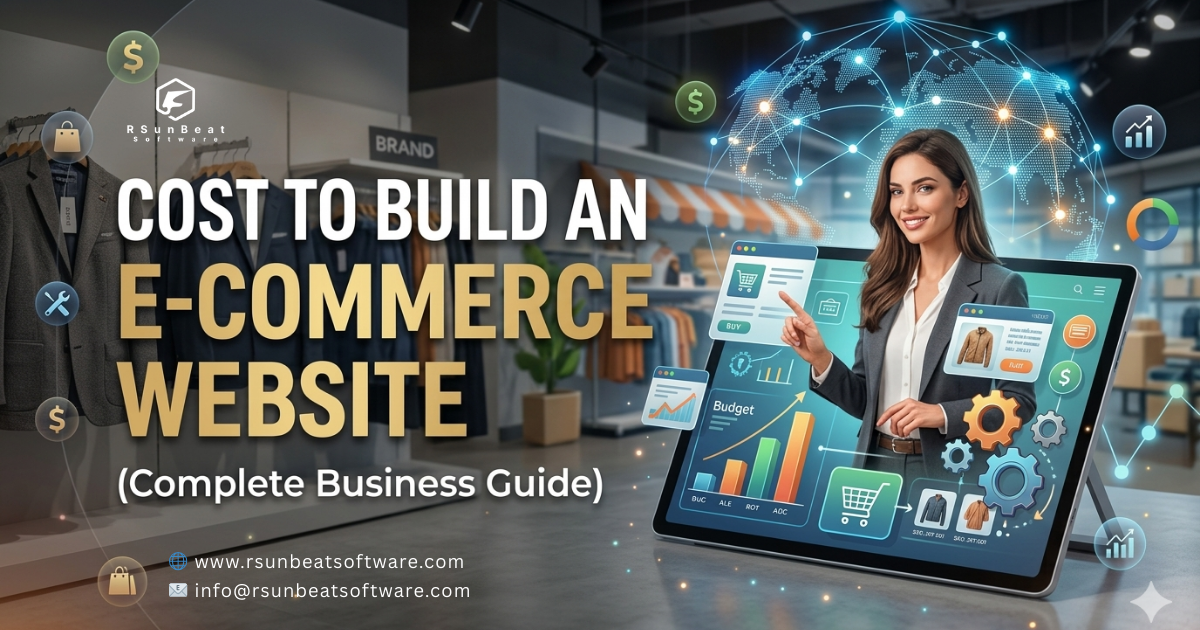 Ecommerce website development cost breakdown showing design development payment and marketing expenses