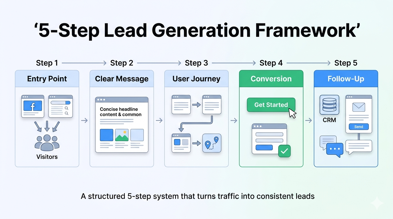 website lead generation framework steps