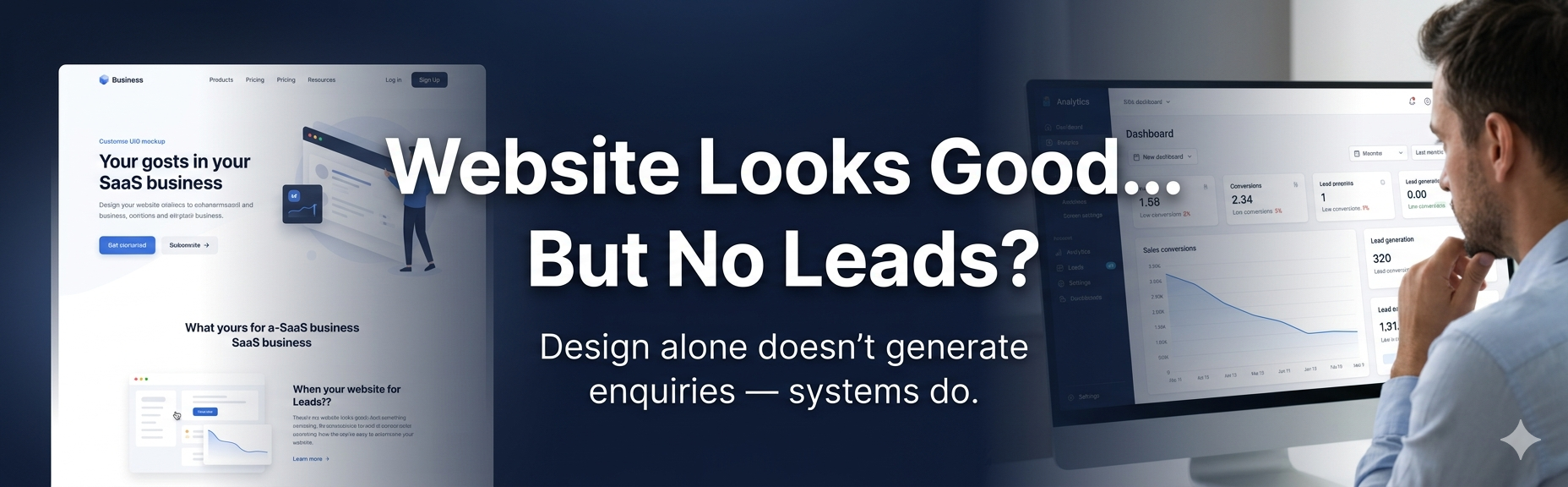 website looks good but not generating leads conversion problem