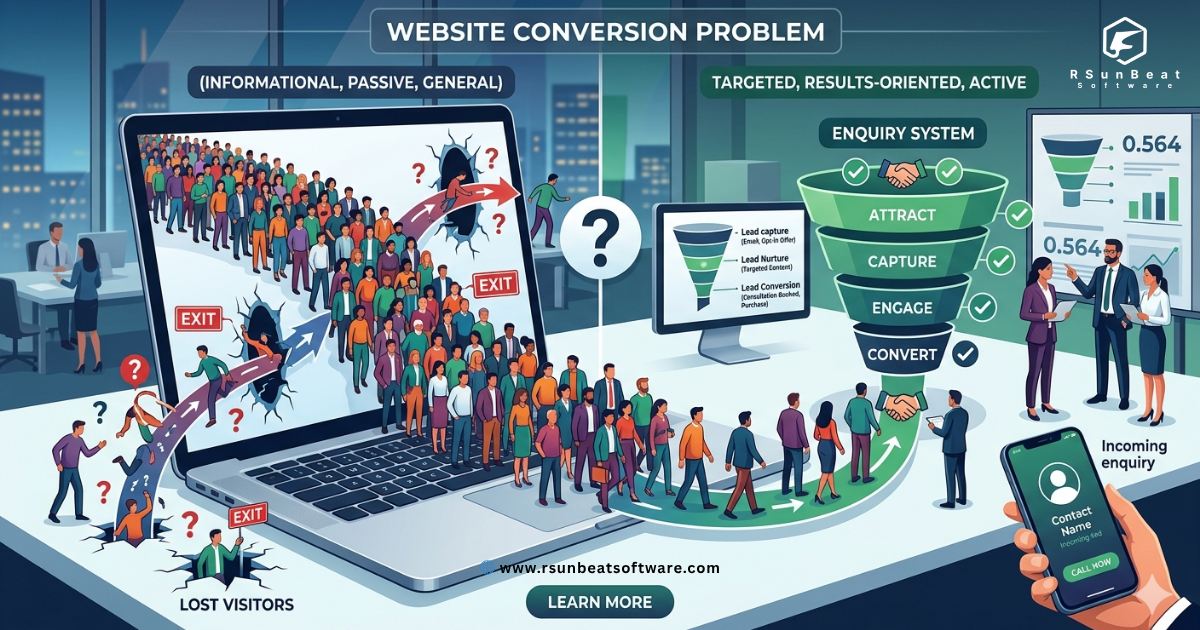 Most website traffic never turns into enquiries without a proper system